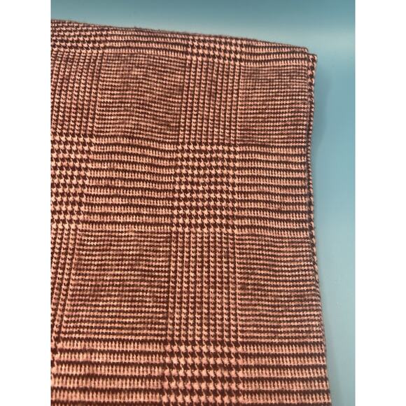 Houndstooth Burgundy Cotton Blend Wrap Around Womens Scarf 70”x32” Cozy - Picture 4 of 5